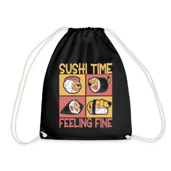 Sushi Kawaii - Sac de sport léger - noir - Devant