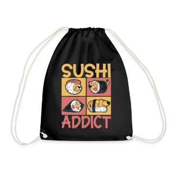 Sushi Kawaii - Sac de sport léger - noir - Devant