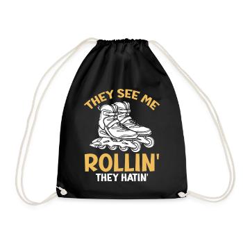 Roller Skating - They See Me Rollin' They Hatin' - Sac de sport léger - noir - Devant