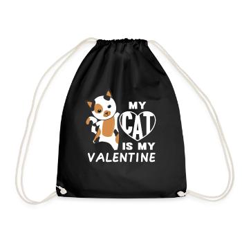 Mon chat est mon chat mignon de la Saint-Valentin pour la Saint-Valentin - Sac de sport léger - noir - Devant