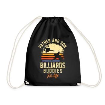 Billard Joueur de billard Balle Papa Fils - Sac de sport léger - noir - Devant