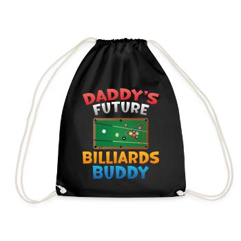 Billard Joueur de billard Balle Papa Fils - Sac de sport léger - noir - Devant