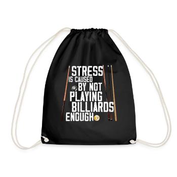 Billiards Pool Player Ball Vintage - Drawstring Bag - black - Front