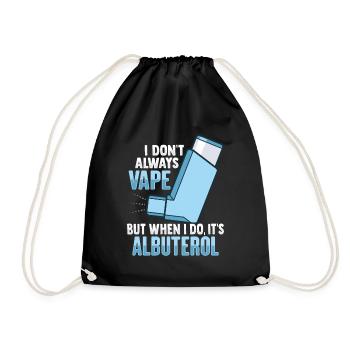 Albuterol Asthme Astmatiste - Sac de sport léger - noir - Devant