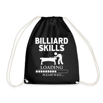 Billiards Pool Player Ball Vintage - Drawstring Bag - black - Front