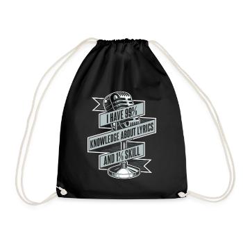 Vocal music singer singing - Drawstring Bag - black - Front