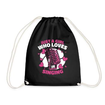 Chanteur de musique vocale chantant - Sac de sport léger - noir - Devant