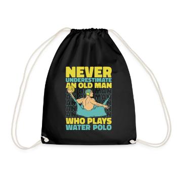 Wasserball Water Polo Sport - Drawstring Bag - black - Front