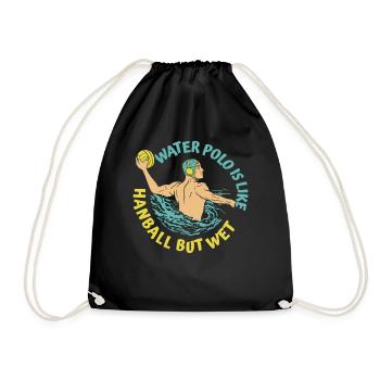 Wasserball Water Polo Sport - Drawstring Bag - black - Front