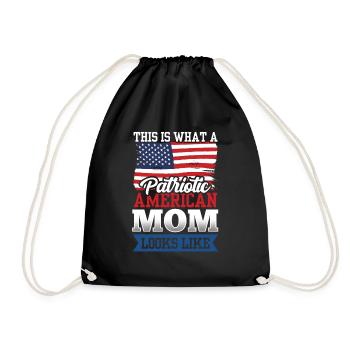 Voici à quoi ressemble une mère américaine patriotique aux États-Unis - Sac de sport léger - noir - Devant