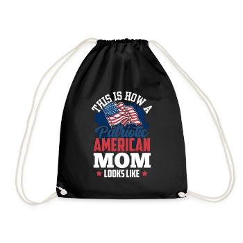 Voici à quoi ressemble une mère américaine patriotique aux États-Unis - Sac de sport léger - noir - Devant