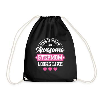 This is what a great stepmother looks like - Drawstring Bag - black - Front
