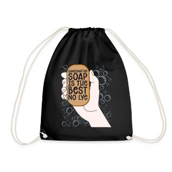 Soapmaking Handcrafted Soap Is The Saponification - Drawstring Bag - black - Front