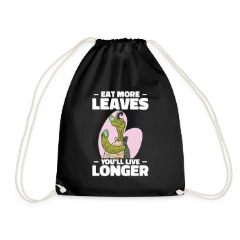 Turtle Pet Owner Vegetables Wildlife Reptile Pet - Drawstring Bag - black - Front