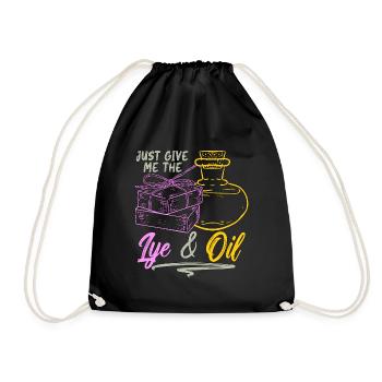 Soapmaking Just Give Me The Handicrafts Soap Maker - Drawstring Bag - black - Front