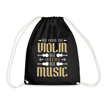 Violin The Older The Violin Instrument Violinist - Drawstring Bag - black - Front