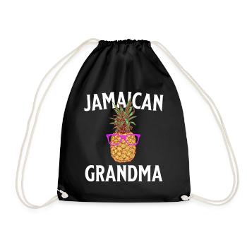 Jamaica Oma Jamaica Grossmutter - Turnbeutel - Schwarz - Vorne