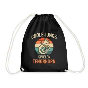 Tenorhorn Tenorhornspieler Tenorhornist - Turnbeutel - Schwarz - Vorne