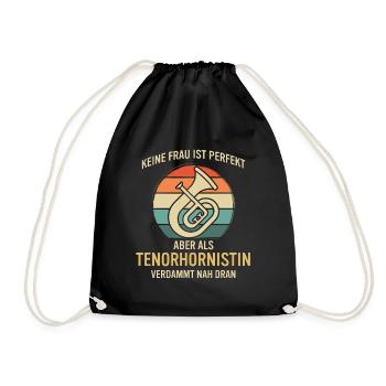 Tenorhorn Tenorhornspieler Tenorhornist - Turnbeutel - Schwarz - Vorne