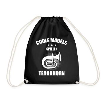 Tenorhorn Tenorhornspieler Tenorhornist - Turnbeutel - Schwarz - Vorne