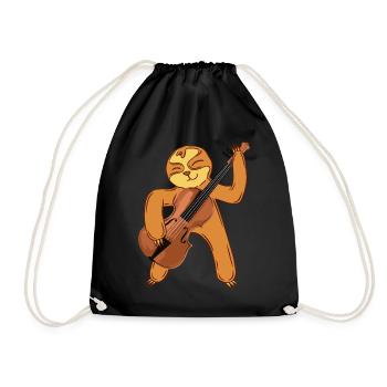 Paresseux Contrebassiste Contrebassiste Paresseux - Sac de sport léger - noir - Devant