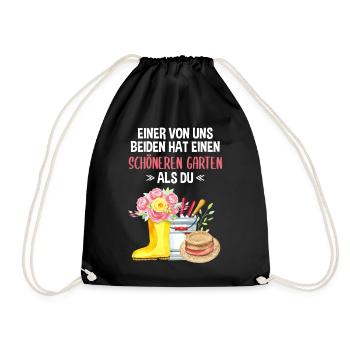Garten Lustiger Spruch Hobby Gärtner Geschenkidee - Turnbeutel - Schwarz - Vorne
