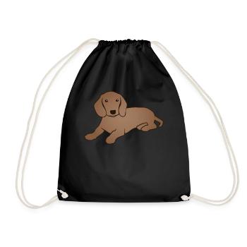 Teckel Chien Teckel Chien Amoureux Cadeau - Sac de sport léger - noir - Devant
