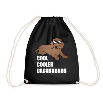 Cool teckel disant chien amoureux cadeau - Sac de sport léger - noir - Devant
