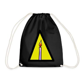 ENERGY CANDLE LIGHT FIRE HEAT FLAME - Drawstring Bag - black - Front