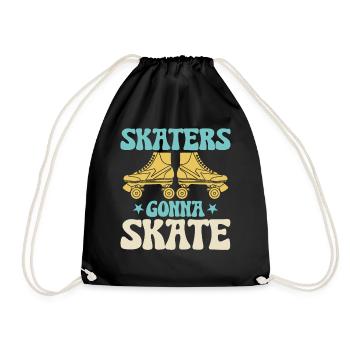 Roller Skating - Skaters Gonna Skate - Turnbeutel - Schwarz - Vorne