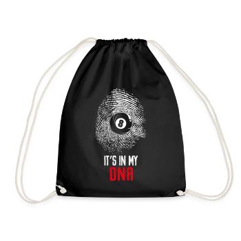 Billiards Pool Player Ball - Drawstring Bag - black - Front