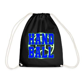 Handball Ball Player Handball Player - Drawstring Bag - black - Front