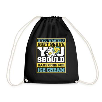 Volleyball Player Beach Volleyball Volleyball S - Drawstring Bag - black - Front