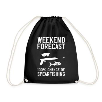 Spearfishing Spear Fishermen Fish Spear Fishermen - Drawstring Bag - black - Front