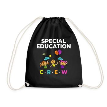 Special education Special education Promoting special needs - Drawstring Bag - black - Front