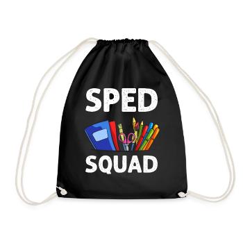 Special education Special education Promoting special needs - Drawstring Bag - black - Front