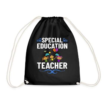 Special education Special education Promoting special needs - Drawstring Bag - black - Front