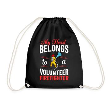 Volunteer Firefighter Firefighter Volunteers - Drawstring Bag - black - Front