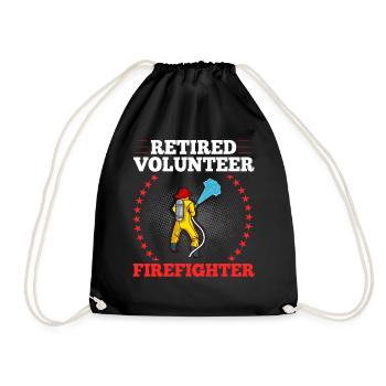 Volunteer Firefighter Firefighter Volunteers - Drawstring Bag - black - Front