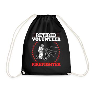 Volunteer Firefighter Firefighter Volunteers - Drawstring Bag - black - Front