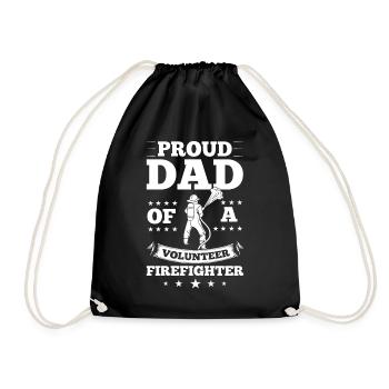 Volunteer Firefighter Firefighter Volunteers - Drawstring Bag - black - Front