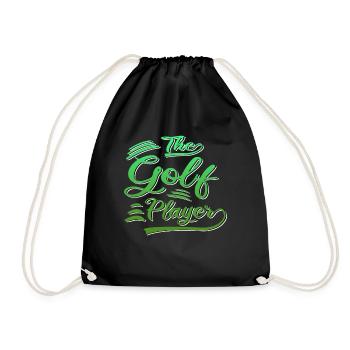The Golf Player - Drawstring Bag - black - Front