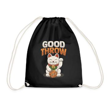 Chinese Cat Waving Design for a - Drawstring Bag - black - Front