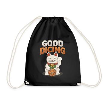 Chinese Cat Waving Design for a - Drawstring Bag - black - Front