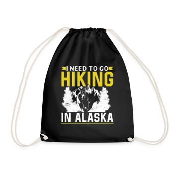 J’ai besoin de faire de la randonnée dans la nature en Alaska - Sac de sport léger - noir - Devant