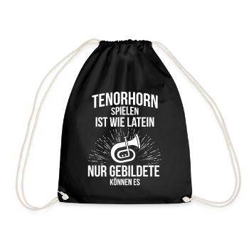 Tenorhorn Tenorhornspieler Tenorhornist - Turnbeutel - Schwarz - Vorne