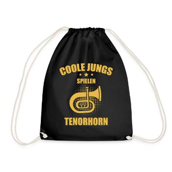 Tenorhorn Tenorhornspieler Tenorhornist - Turnbeutel - Schwarz - Vorne
