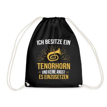 Tenorhorn Tenorhornspieler Tenorhornist - Turnbeutel - Schwarz - Vorne