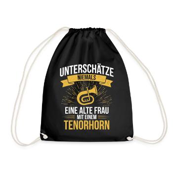 Tenorhorn Tenorhornspieler Tenorhornist - Turnbeutel - Schwarz - Vorne