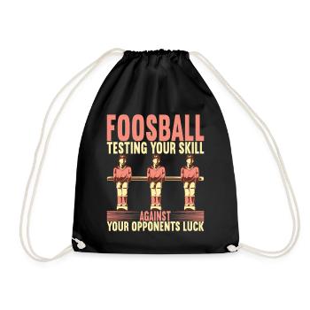 Foosball table football - Drawstring Bag - black - Front